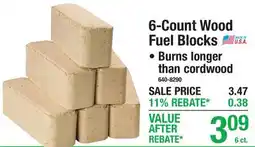 Menards 6-Count Wood Fuel Blocks offer