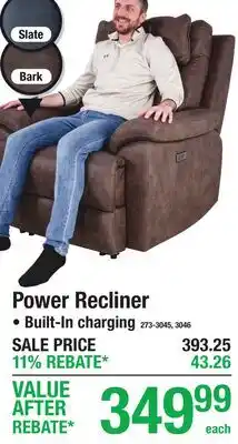 Menards Power Recliner offer