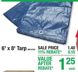 Menards 6' x 8' Tarp offer