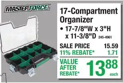 Menards 17-Compartment Organizer offer