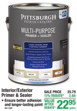 Menards Interior/Exterior Primer & Sealer offer
