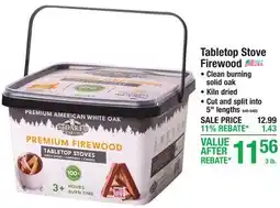 Menards Tabletop Stove Firewood offer
