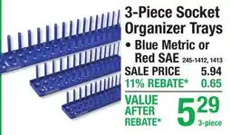 Menards 3-Piece Socket Organizer Trays offer