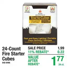 Menards 24-Count Fire Starter Cubes offer