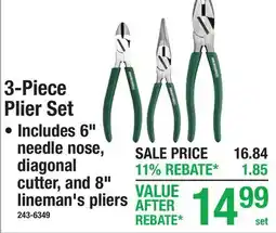 Menards 3-Piece Plier Set offer