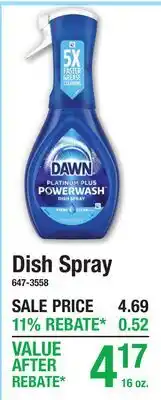 Menards Dish Spray offer
