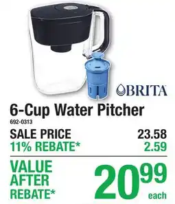 Menards Brita 6-Cup Water Pitcher offer