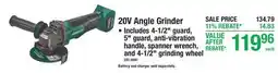 Menards 20V Angle Grinder offer