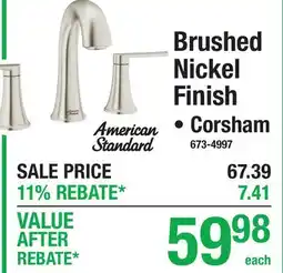 Menards American Standard Brushed Nickel Finish offer