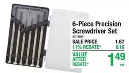 Menards 6-Piece Precision Screwdriver Set offer