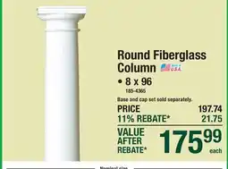 Menards Round Fiberglass Column offer