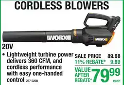 Menards Lightweight turbine power delivers 360 CFM, and cordless performance with easy one-handed control offer
