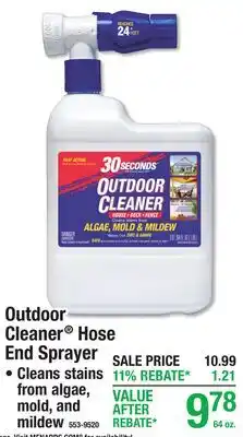 Menards Outdoor Cleaner Hose End Sprayer offer