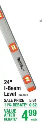 Menards 24 I-Beam Level offer
