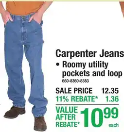 Menards Carpenter Jeans offer