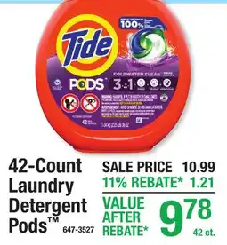 Menards 42-Count Laundry Detergent Pods offer