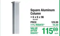 Menards Square Aluminum Column offer