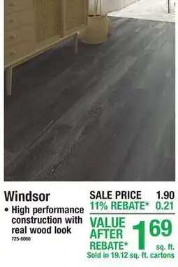 Menards Windsor WATERPROOF VINYL PLANK FLOORING offer