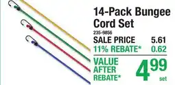 Menards 14-Pack Bungee Cord Set offer