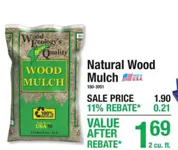 Menards Natural Wood Mulch offer