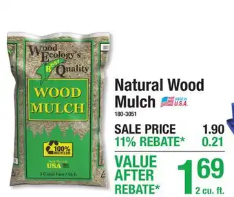 Menards Natural Wood Mulch offer