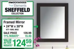 Menards Framed Mirror offer