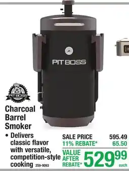 Menards Charcoal Barrel Smoker offer