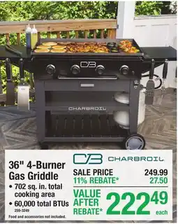 Menards 36 4-Burner Gas Griddle offer