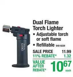 Menards Dual Flame Torch Lighter offer