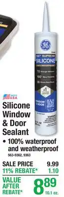 Menards Silicone Window & Door Sealant offer