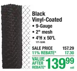 Menards Black Vinyl-Coated offer