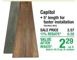 Menards Capitol Waterproof Vinyl Plank Flooring offer