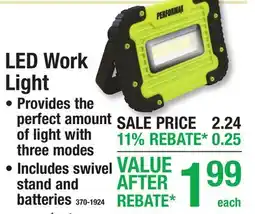 Menards LED Work Light offer