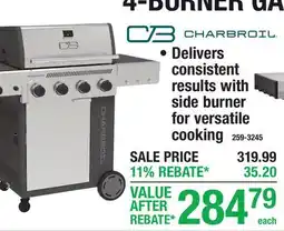 Menards Charbroil 4-BURNER GAS GRILLS offer