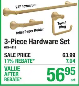 Menards 3-Piece Hardware Set offer