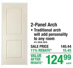 Menards Mastercraft 2-Panel Arch PREHUNG READY-TO-PAINT offer
