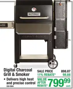 Menards Masterbuilt Digital Charcoal Grill & Smoker offer