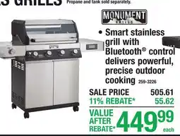 Menards Monument ClearView Denali 4-Burner Propane Gas Grill offer