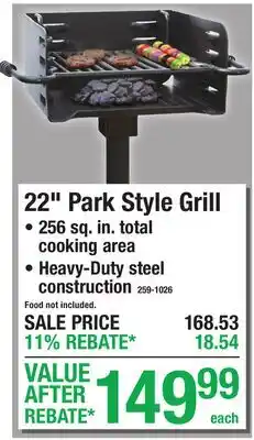 Menards 22 Park Style Grill offer