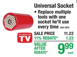 Menards Universal Socket offer