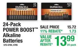Menards 24-Pack POWER BOOST Alkaline Batteries offer