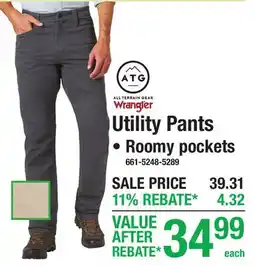 Menards Utility Pants offer