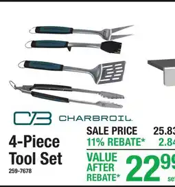 Menards Charbroil 4-Piece Tool Set offer