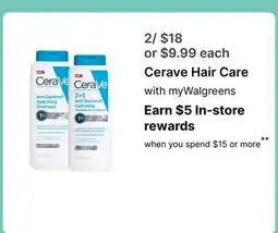 Walgreens Cerave Hair Care offer
