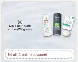Walgreens Dove Bath Care offer
