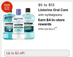 Walgreens Listerine Oral Care offer