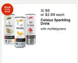 Walgreens Celsius Sparkling Drink offer