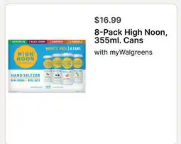Walgreens 8-Pack High Noon, 355ml. Cans offer