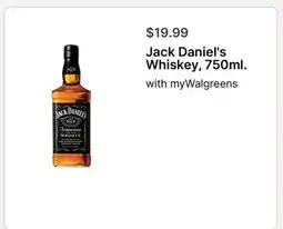 Walgreens Jack Daniel's Whiskey, 750ml offer