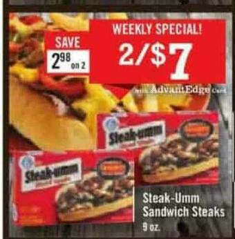 Price Chopper Steak-umm Sandwich Steaks offer